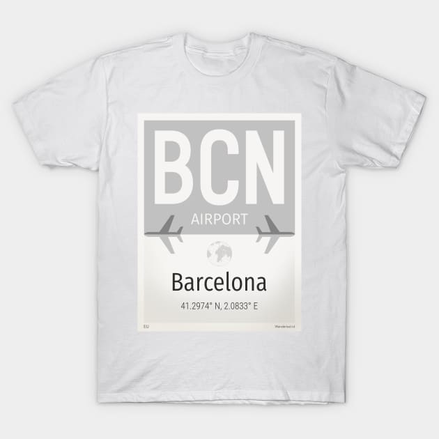 BCN airport T-Shirt by Woohoo
